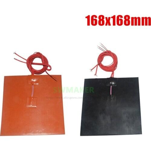 3D Printer Heat Bed Silicone Rubber Heater 168x168mm 200W Electric Heating Pad Customized
