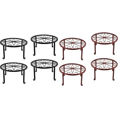 4 Pieces of Plant Stand Indoor and Outdoor Metal Rust-Proof Plant Stand, Classic Flower Pot Stand