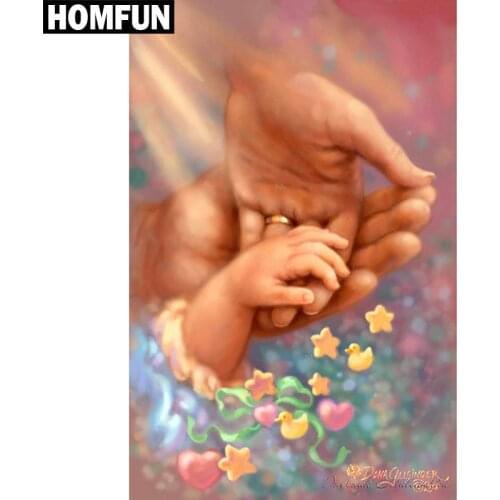 HOMFUN Full Square/Round Drill 5D DIY Diamond Painting "maternal love" Embroidery Cross Stitch 5D Home Decor Gift A06366