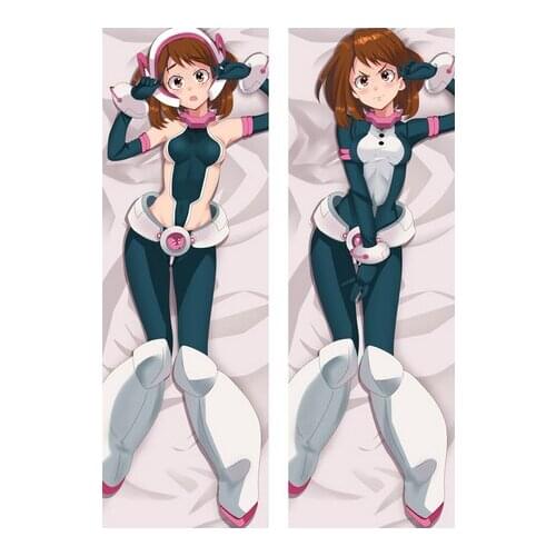 Anime My Hero Academia Ochaco Uraraka Dakimakura Fullbody Pillow Case Two-Side Printed Hugging Pillow Cover Decorative High Qua
