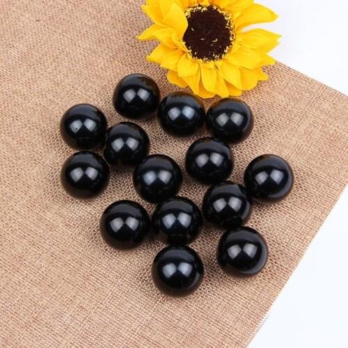 3/4/6/8/10/12/14/16/18/20mm Black Round Imitation ABS Pearl Beads For Garment Beadwork Scrapbook DIY Sewing Craft Supplies