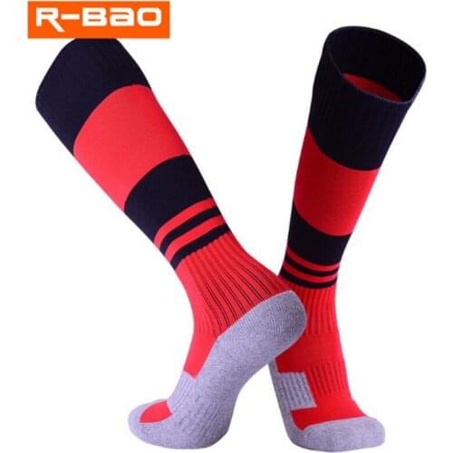Kids Soccer Socks (2 pairs/lot) R-BAO/RB6606 Cotton Children Football Socks Outdoor Hiking Socks