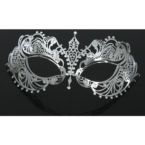 Phantom Metal Laser Cut Silver Gold Wedding Party Mask Women Venetian Filigree Black Cosplay Masquerade Mask