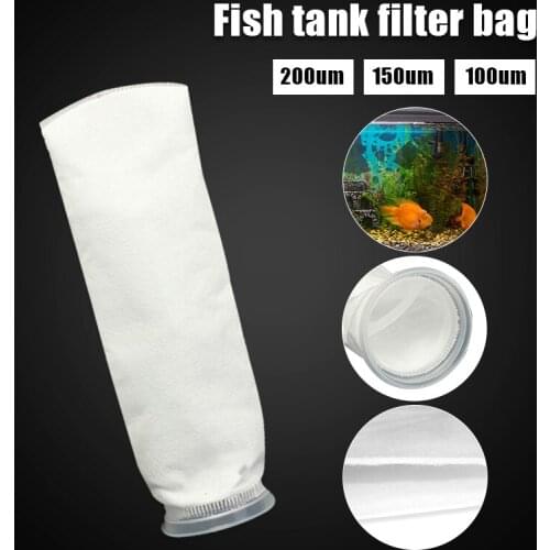 Fish Tank Filter Bag Cleaning Net Filtration Accuracy 100/150/200um Diameter 150mm Length 230/380mm FMS Material Aquarium Filter