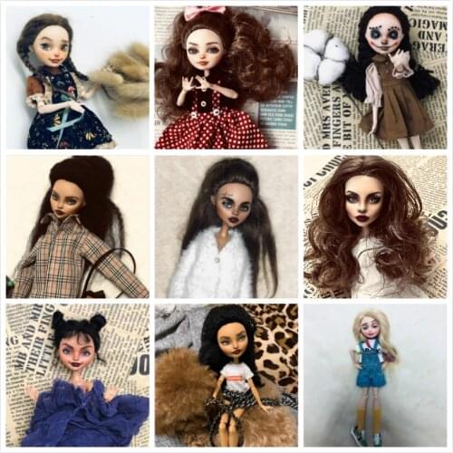 Customized 30CM MONST DOLLS cartoons girl DIY plastic dolls Not clothes and shoes included