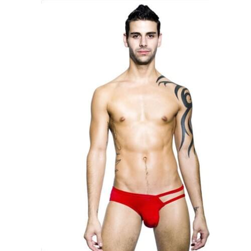 Men Underwear Male solid Underwear Sexy Mens Low Waist Breathable Sexy Fashion Underware Mens Briefs Penis Mens Underpants