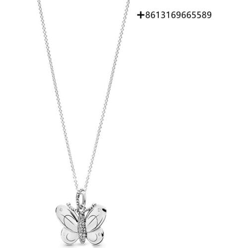 100% 925 Sterling Silver New 2019 Early Spring Butterfly Four Petal Flowers Four-leaf Clover Ring Stud Earring Necklace