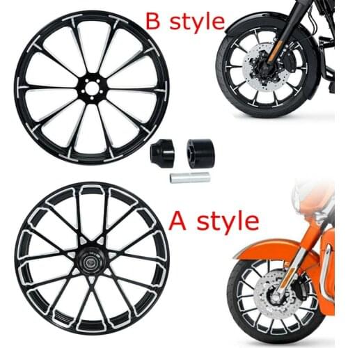 Motorcycle 18'' 21'' 23'' 26'' 30'' Front Wheel Rim Hub Single Disc For Harley Touring Road Street Glide 2008-2020 2019