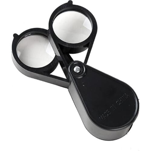 10X 30mm Double Open Folding Magnifying Glass Portable Jewelry Loupe Magnifier Newspaper Book High Definition Optical Glass
