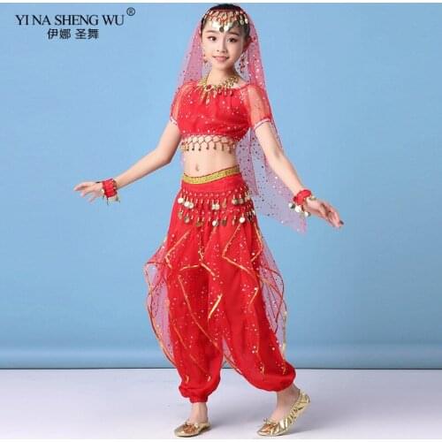 Professional oriental indian bollywood bellydance costume set belly dance suit dancing for women kids set girls for child 2/3pcs