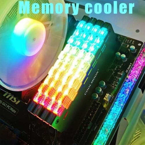 RA-2 RAM Memory Bank Heat Sink ARGB Colorful Flashing Heat Spreader For PC Desktop Computer Accessories Desktop PC Ram Memory