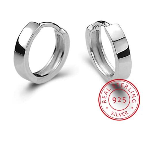 Cute 925 Sterling Silver Round AAA Cz Circles Small Loop Huggies Hoop Earrings For Women Jewelry Kids Baby Children Girls Aros