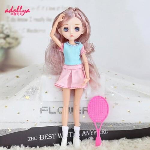 Adollya 11 Joints BJD Dolls 1/6 Tennis Princess Dolls For Girls Movable Jointed BJD Accessories With Clothes Shoes Clothing Gift
