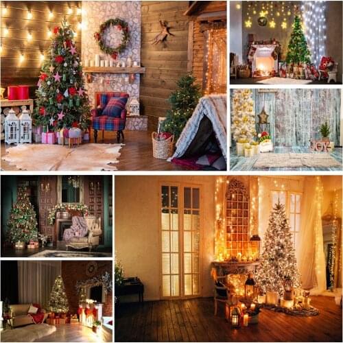 SHENGYONGBAO Christmas Indoor Theme Photography Background Christmas tree Fireplace Children For Photo Backdrops 21712 YXSD-05