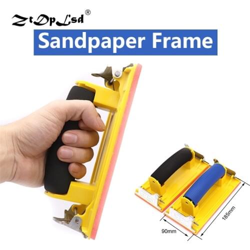 ZtDpLsd 1Pcs Sandpaper Holder Grinding Polished For Walls Woodworking Polishing Sand Frame Abrasive Tools Handheld Matte Paper