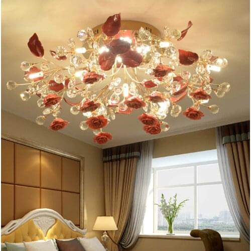 Modern led Ceiling Lamp Atmospheric Living Room Decoration Crystal Light Simple Bedroom Ceiling Lights Nordic LED Crystal Lamps