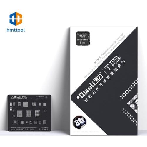 QIANLI 3D BGA Stencil iBlack Steel Net For IPhone 5/5S/6/6S/7/8/X Communication Baseband Module Tin Planting Mesh Repair Tools