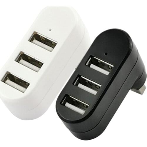 USB Hubs 3 Ports USB 2.0 Hub Mini Rotate Splitter Adapter Hub For PC Notebook Laptop Usb 2.0 Splitter Hub Extender Splitter New