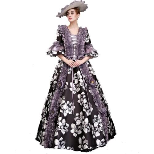Victorian Rococo Costume Dress Vintage Cosplay Dress Party Dress