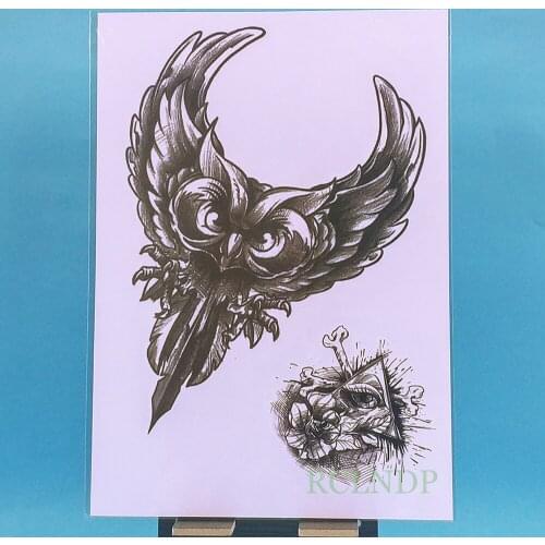 Waterproof Temporary Tattoo Sticker owl eye of God tatto stickers flash tatoo fake tattoos for men women