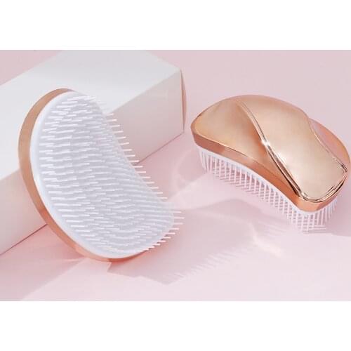 Golden Hair Brush Women Comb Detangling Massage Anti-static Haircare Scalp Reduce Hair Loss Styling Tool Barber Accessories
