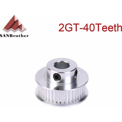 40 Teeth GT2 Timing Pulley Bore 5mm 6mm 6.35mm 8mm 10mm for belt used in linear 2GT pulley 40Teeth