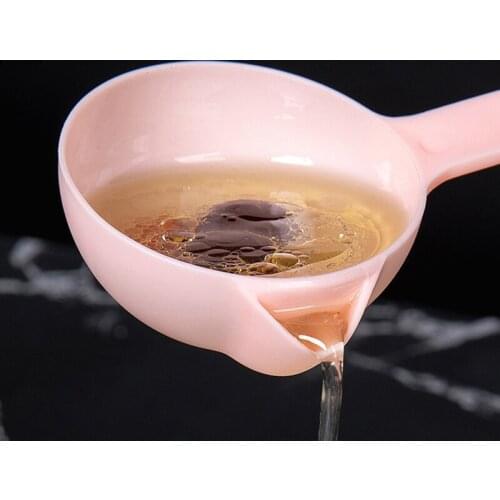 1pcs Oil Filter Colander Kitchen Accessories Gravy Oil Soup Fat Separator Food Grade Plastic Oil Soup Separation Filter