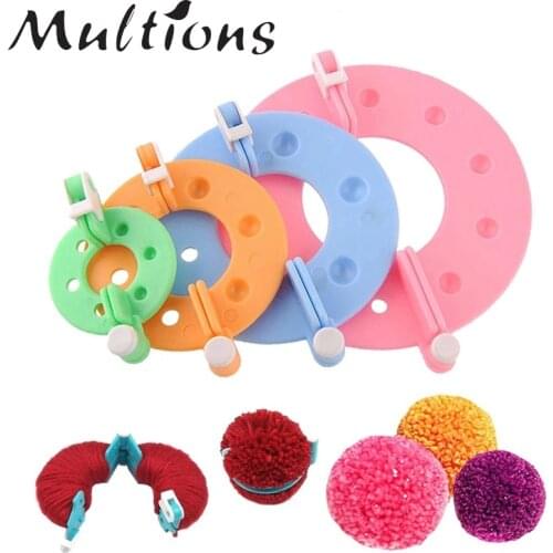 4pcs/set Different Sizes Pom-pom Maker for Fluff Ball DIY Wool Knitting Tool Craft Supplies Pompom Maker