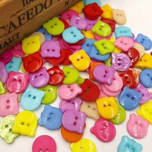 50Pcs Mixed Resin Bear 2 Holes Buttons fit Sewing and Scrapbooking 13mm PT53