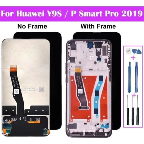 6.59'' Original For Huawei Y9S / P Smart Pro 2019 LCD Display With Touch Screen 10 touch Digitizer Assembly Frame STK-L21 LCD