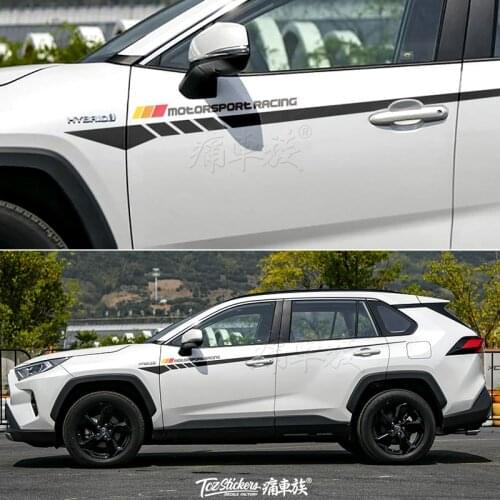 FOR Toyota new RAV4 2020 car stickers lacquered color strip body decoration modified car foil color strip
