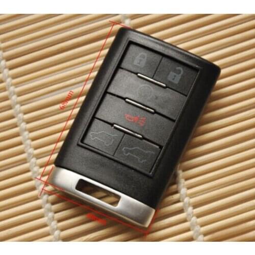 New 6 Buttons Smart Remote Key Case Entry Fob Key Shell Cover For Cadillac CTS DTS