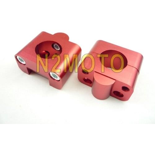 CNC Aluminum Red Motor 1-1/8" Handlebar Riser ATV Quad 28mm Handle Bar Clamp Mount for Honda