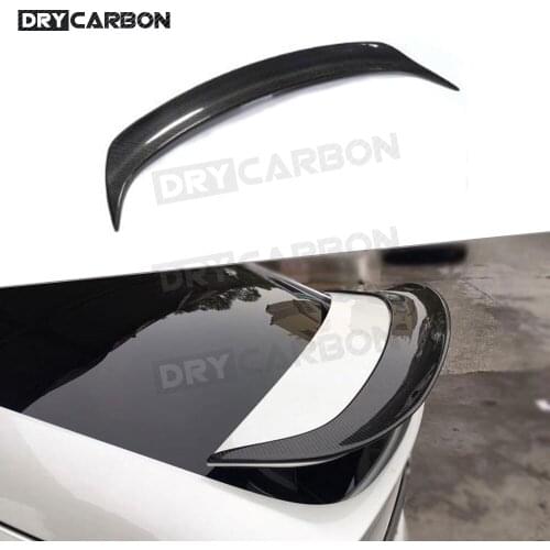 For Tesla Model X 2016-2018 Rear Boot Racing Spoiler Carbon Fiber / FRP RZ Style Trunk Wings
