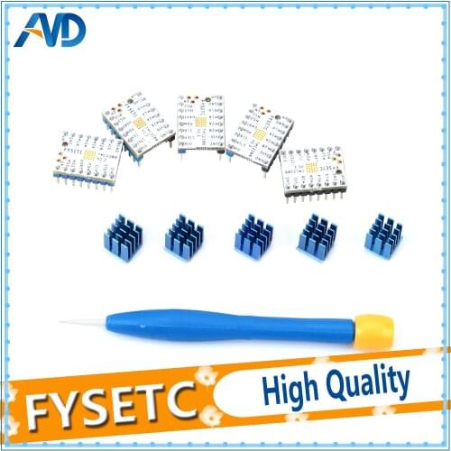 8pcs TMC2208 v1.2 Stepping Motor Mute Driver Stepstick Power Tube Built-in Driver Peak Current 2A With heatsink Replace TMC2100