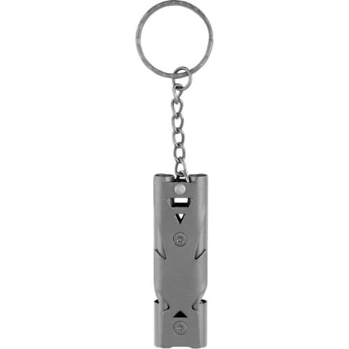 Outdoor Dual Pipe High Decibel Survival Emergency Whistle with Keychain for Camping Hiking Travel Climbing Sporting Events