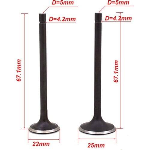 Motorcycle Engine Valve Intake Exhaust Stem Valve For Qingqi Suzuki QS110 FD110 110cc Cub Underbone Enine Spare Parts