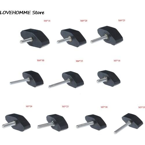 M4 M5 T Type Nylon Plastic Head Handle Thumb Screw Bakelite Bolt Black Bakelite Hand Screw