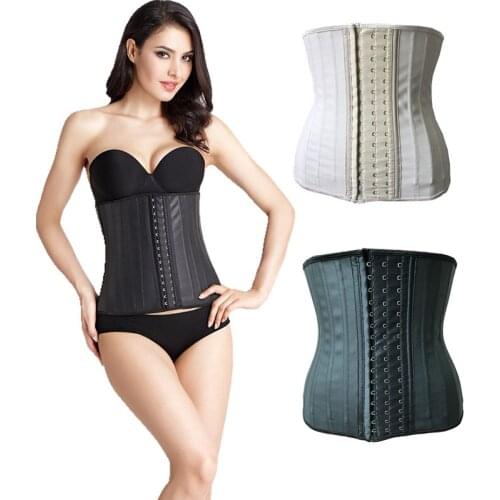 Fashion Latex Waist Trainer 25 Steel Bone Women Shapers Corset Modeling Strap Body Shaper Colombian Girdles Slimming Belt