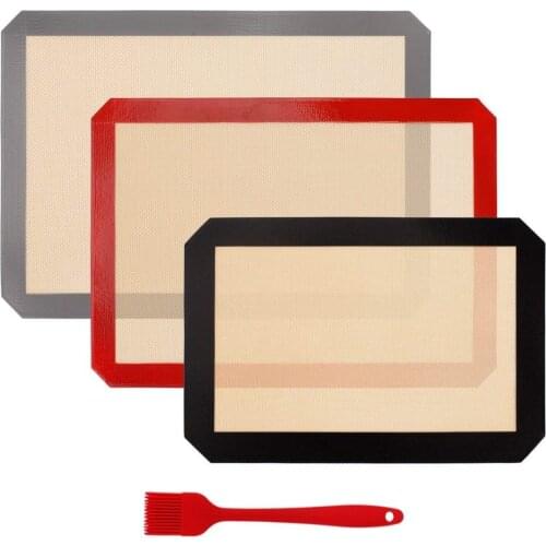 Silicone Baking Mat Set of 3 BPA Free Professional Non Stick Large Liner Sheets Approved Food Silicone
