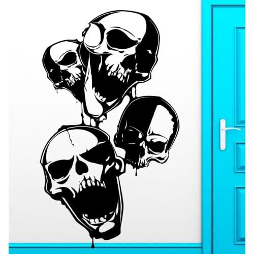 Skull Scary Anarchy Wall Decal Room Vinyl wall Stickers for Living Room home Decoration