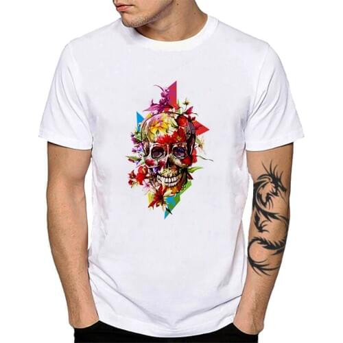 2020 New Horror Skull Mens T-shirt Summer Fashion Tops Demon T Shirt Man Tshirt Oversized Streetwear Harajuku Tee Male Clothing