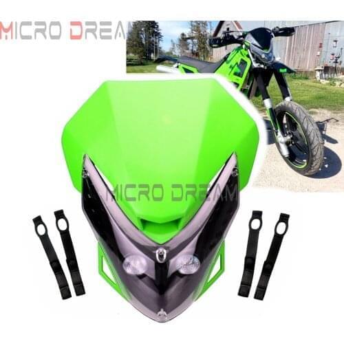 Motocross Offroad Motorcycles Enduro MX 20pcs LED Fairing 35w Headlight Mask Universal For Kawasaki KLX KLR KX 125/250/300/450