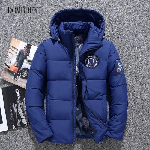 Winter Warm Down Jacket Men Casual Slim Hooded Puffer Thicken White Duck Down Parka Doudoune Homme Male Windbreaker Down Jacket