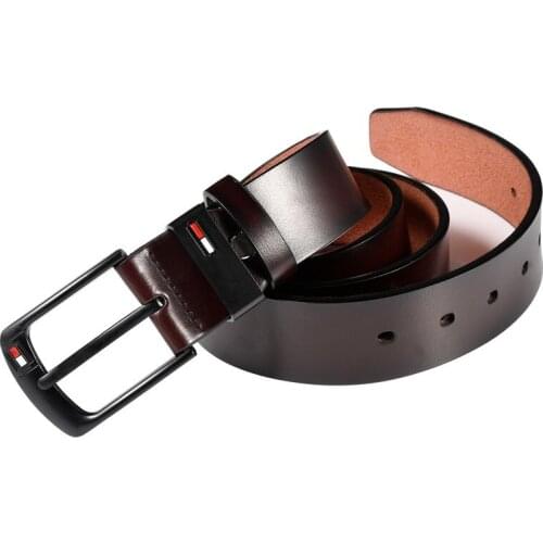 High Quality Male Leather Belt Business Belts for Men Pin Buckle Fancy Vintage Designer Belt Fashion Waist Belt
