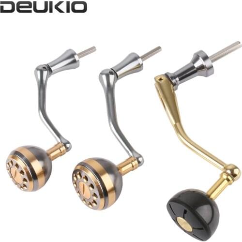 DIY Fishing Reel Handle Rocker Arm CNC Metal Foldable Spinning Wheel Handle Grip Spinning Reel Long Cast Handle Replacement Part