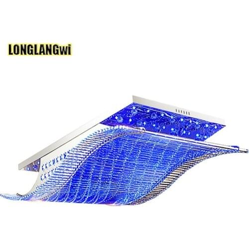 Modern LED K9 chandeliers Lights for Dining Room chandeliers Lamp with Remote Control LED wave Lighting