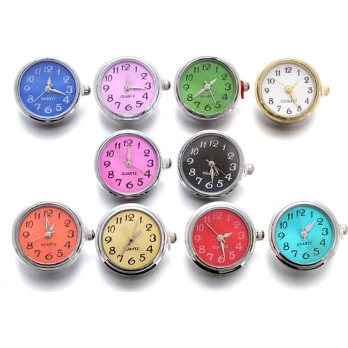 Glass Watch Snap Buttons Ten colors can move fit 18mm/20mm DIY Snap Bracelet Replaceable Buttons Jewelry