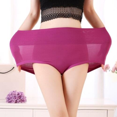 2Pcs/lot New Arrival Woman Underwears Sexy lingeries brief plus size 7XL Modal High Waist Women Panties