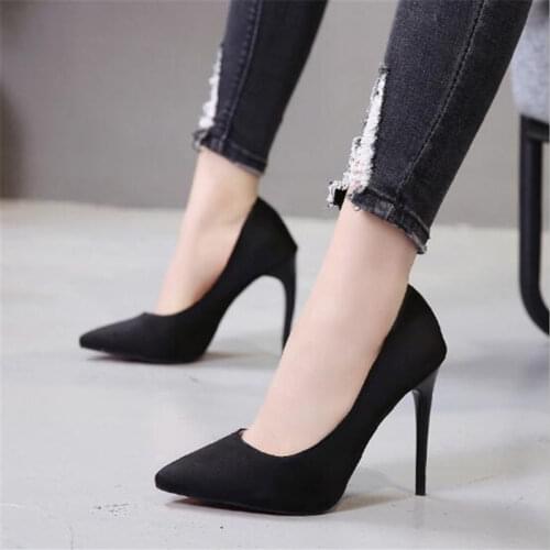 Sexy Women Pumps Fashion High Heels Shoes Candy Color Women Shoes High Heels Female Black Pink Purple Wedding Shoes Stiletto